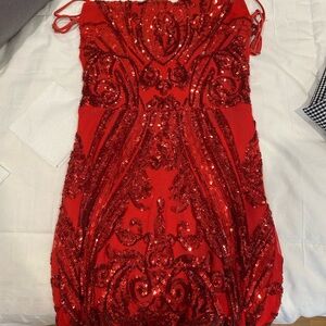 Lucy in the Sky Red Sequin Bodycon